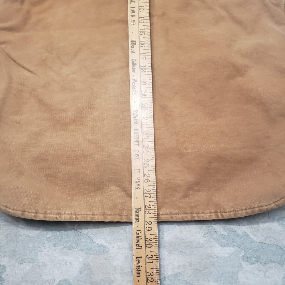 Vintage Carhartt Vest Mens Large Tall Brown Full Zip Diamond Quilted Workwear - Picture 9 of 10